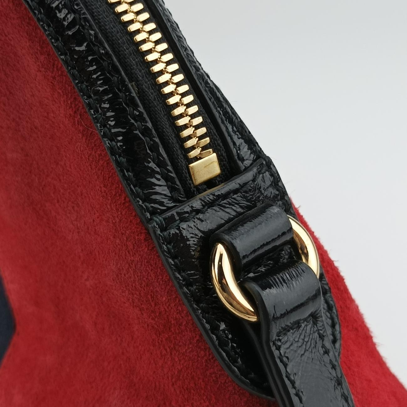 Ophidia Red×black suede×Leather C024426093オフィディア レッド×ブラック スエード×レザー 499621 C024426093