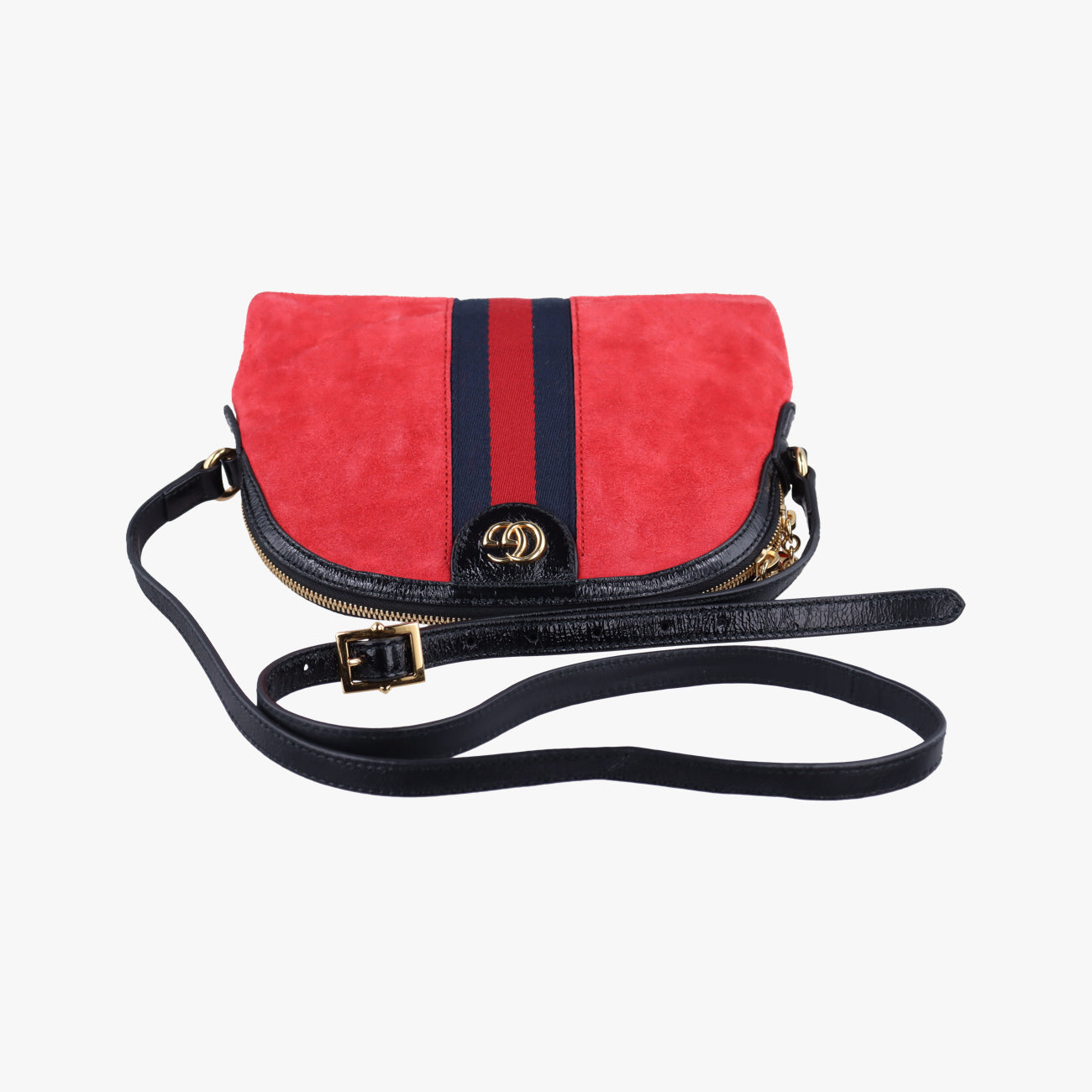 Ophidia Red×black suede×Leather C024426093オフィディア レッド×ブラック スエード×レザー 499621 C024426093