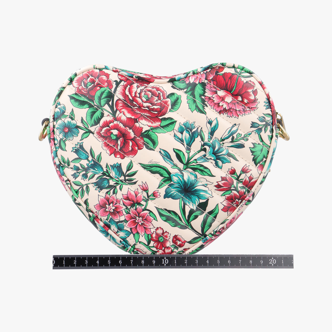 GG Marmont Flower Print Heart Multicolour Leather E040806078GGマーモント フラワー プリント ハート マルチカラー レザー 740355 E040806078