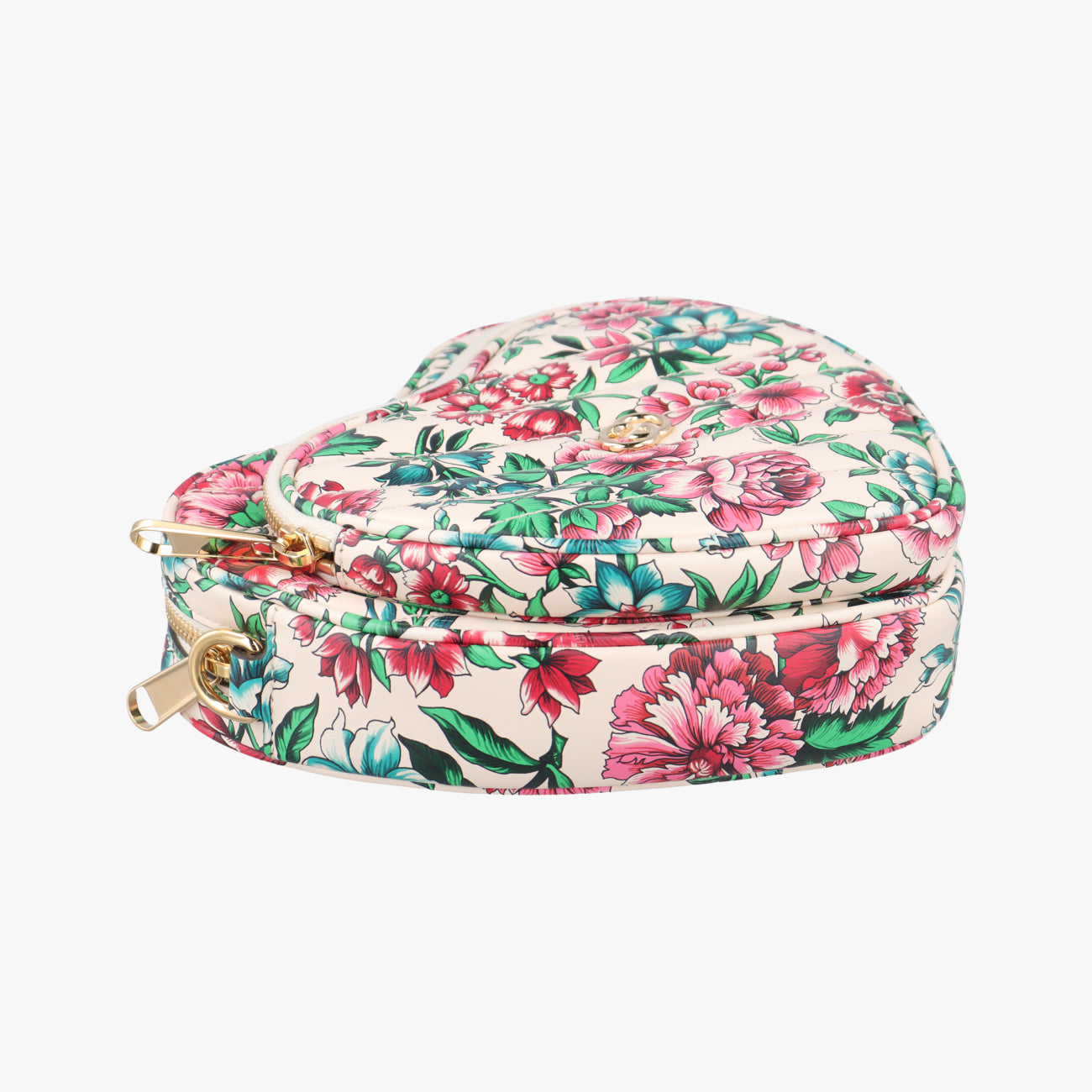 GG Marmont Flower Print Heart Multicolour Leather E040806078GGマーモント フラワー プリント ハート マルチカラー レザー 740355 E040806078