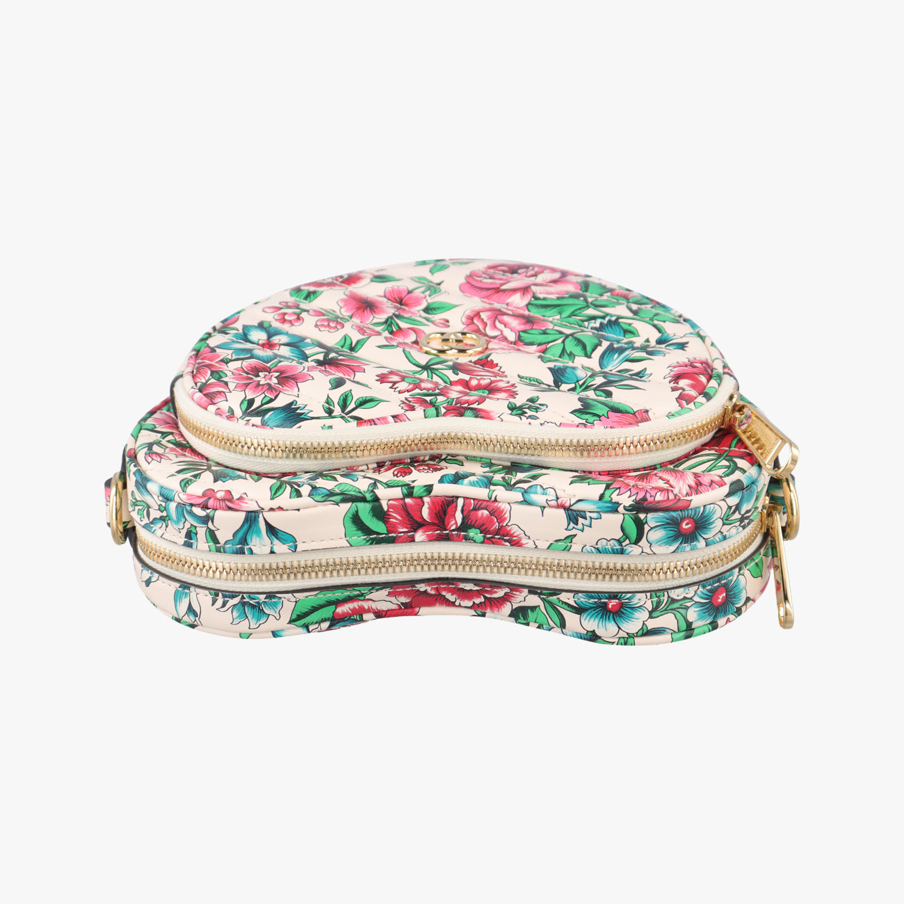 GG Marmont Flower Print Heart Multicolour Leather E040806078GGマーモント フラワー プリント ハート マルチカラー レザー 740355 E040806078