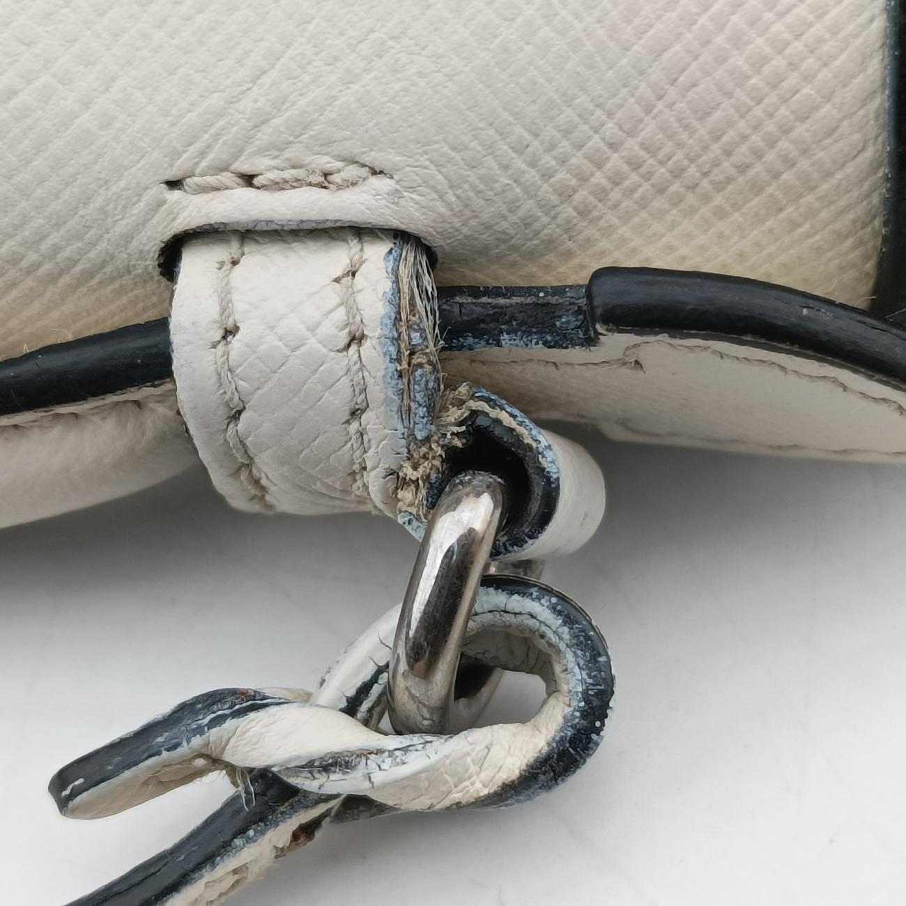 Embroidered Sound Black x White x Gray SAFFIANO Leather 110刺繍 サウンド ブラック×ホワイト×グレー サフィアーノレザー 110