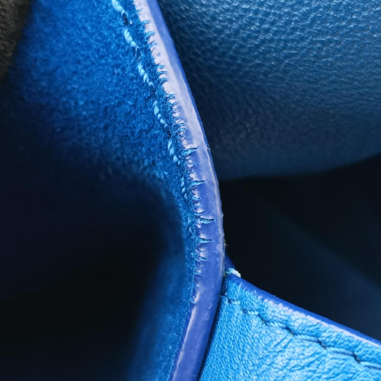 Luggage Small Square Phantom Blue suede W-CU-0172ラゲージスモールスクエアファントム ブルー スエード W-CU-0172