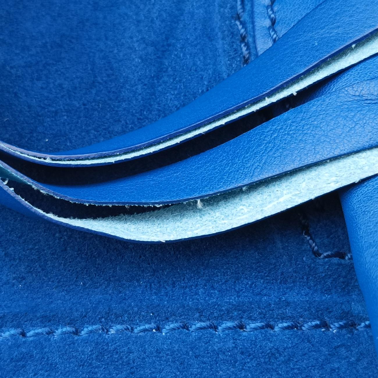 Luggage Small Square Phantom Blue suede W-CU-0172ラゲージスモールスクエアファントム ブルー スエード W-CU-0172