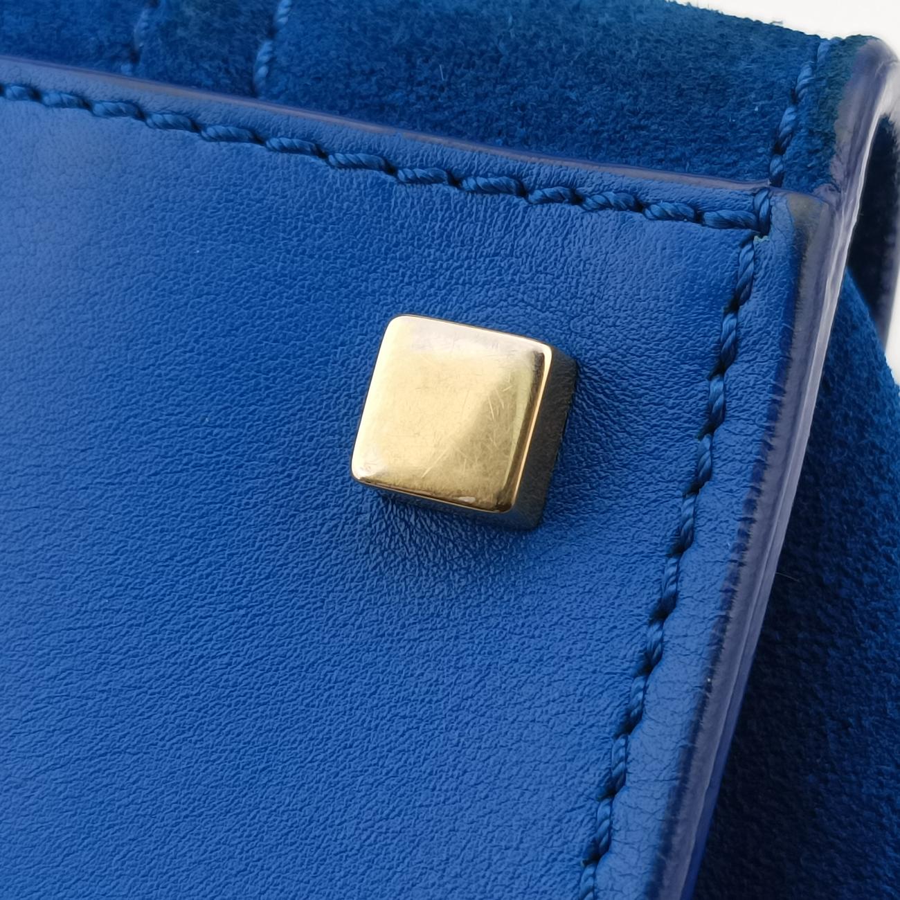 Luggage Small Square Phantom Blue suede W-CU-0172ラゲージスモールスクエアファントム ブルー スエード W-CU-0172