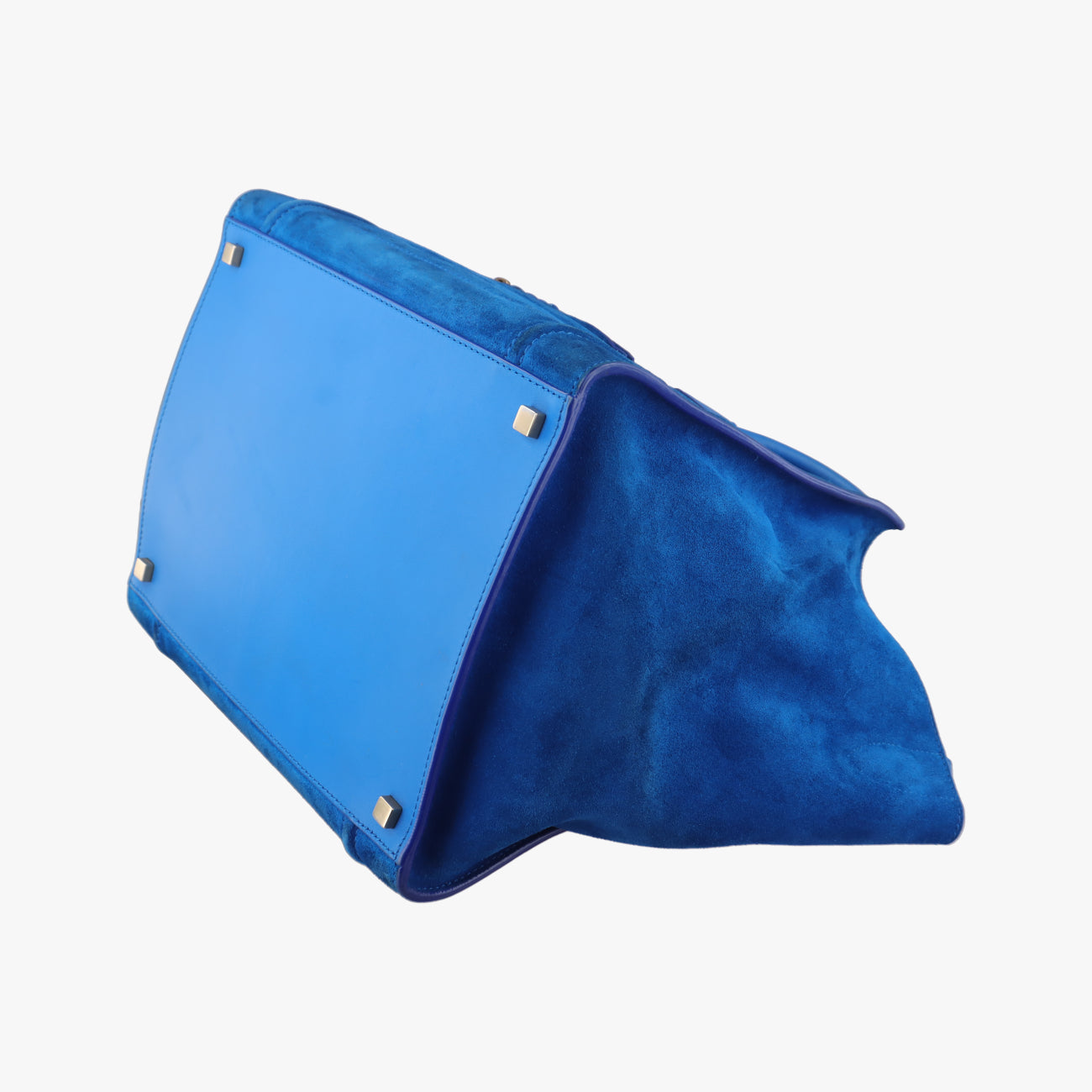 Luggage Small Square Phantom Blue suede W-CU-0172ラゲージスモールスクエアファントム ブルー スエード W-CU-0172