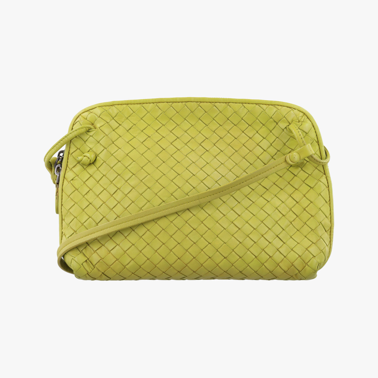 NODINI Intrecciato Yellow lambskin B03159015Tノディーニ イントレチャート イエロー ラムスキン B03159015T