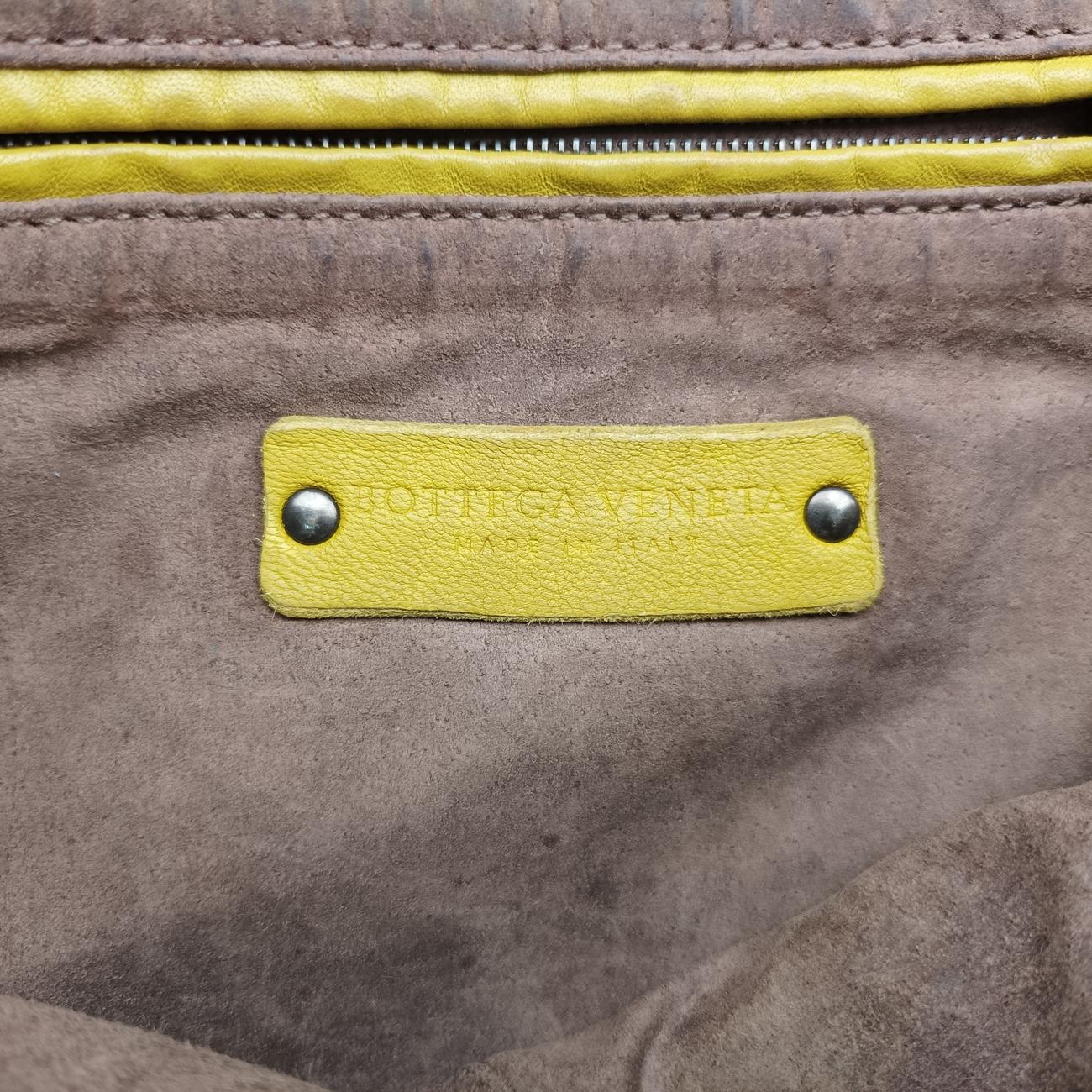 NODINI Intrecciato Yellow lambskin B03159015Tノディーニ イントレチャート イエロー ラムスキン B03159015T