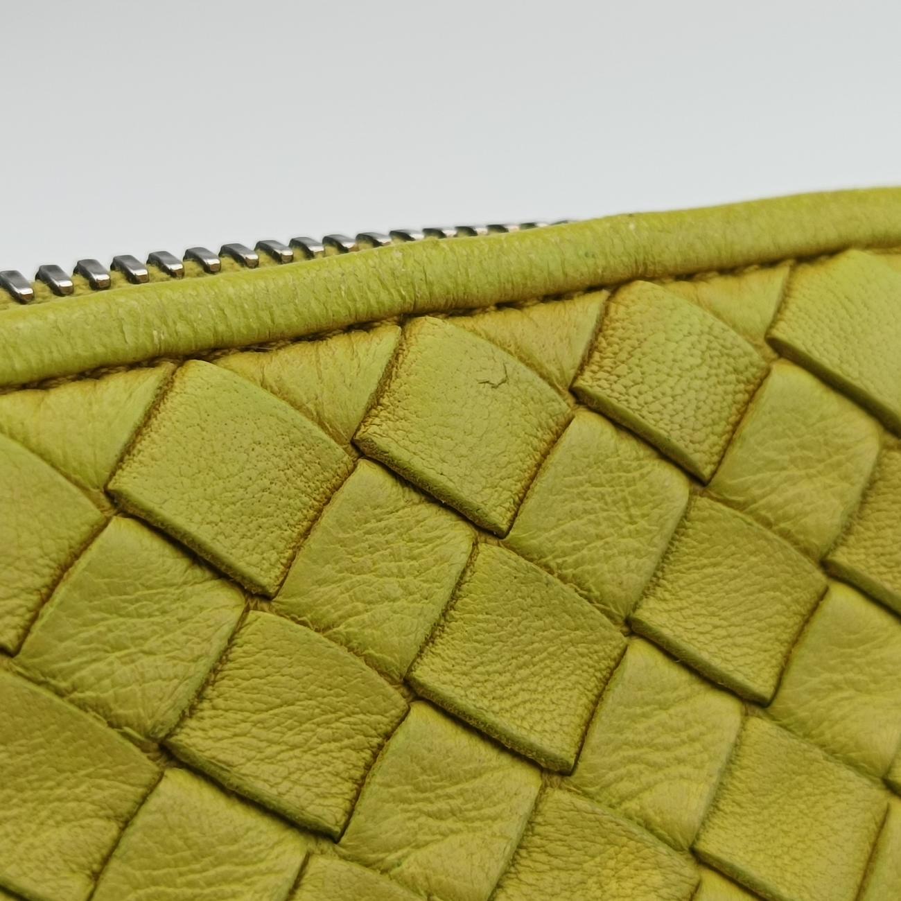 NODINI Intrecciato Yellow lambskin B03159015Tノディーニ イントレチャート イエロー ラムスキン B03159015T