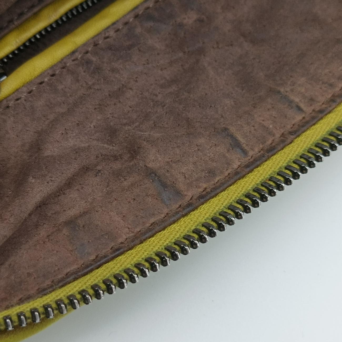 NODINI Intrecciato Yellow lambskin B03159015Tノディーニ イントレチャート イエロー ラムスキン B03159015T