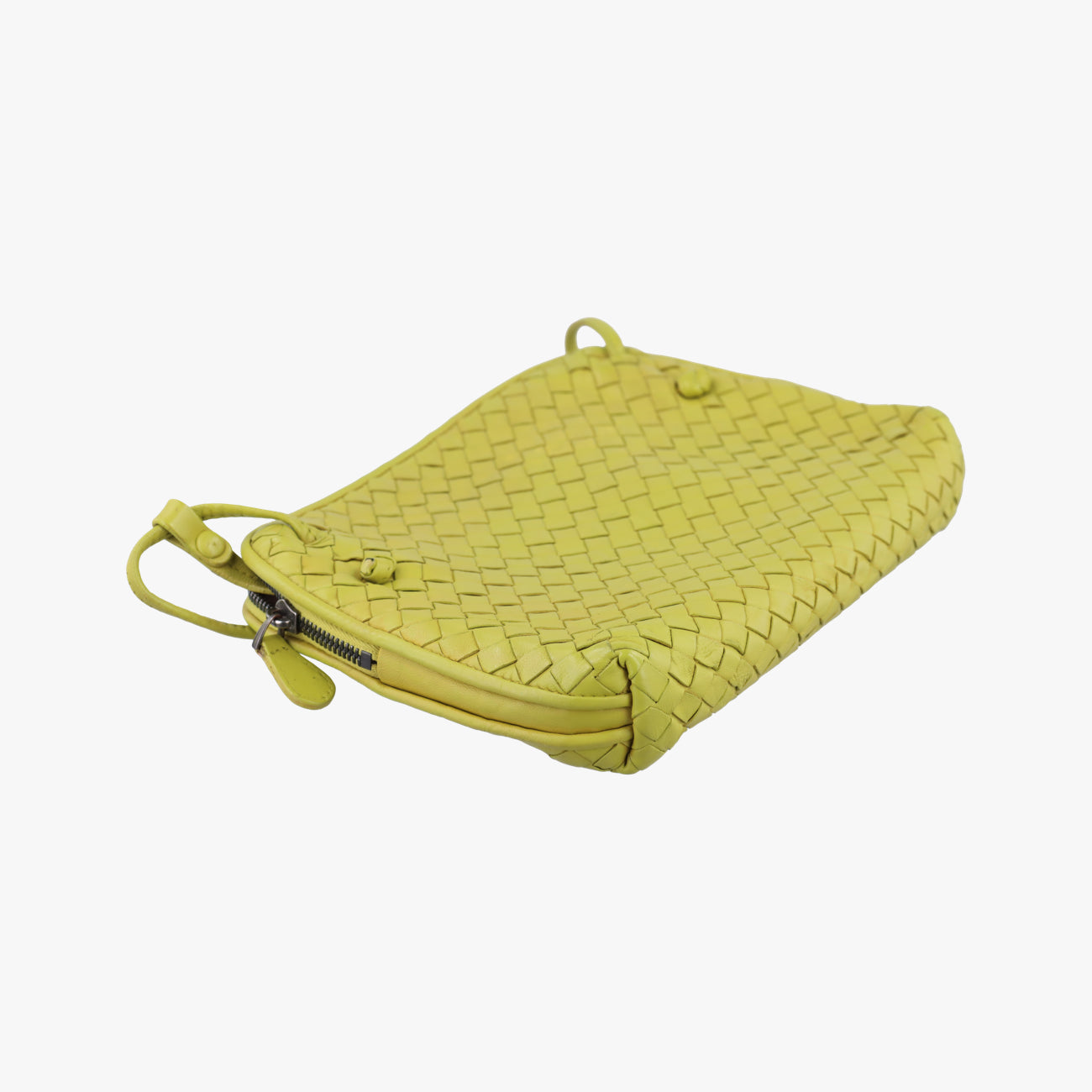 NODINI Intrecciato Yellow lambskin B03159015Tノディーニ イントレチャート イエロー ラムスキン B03159015T