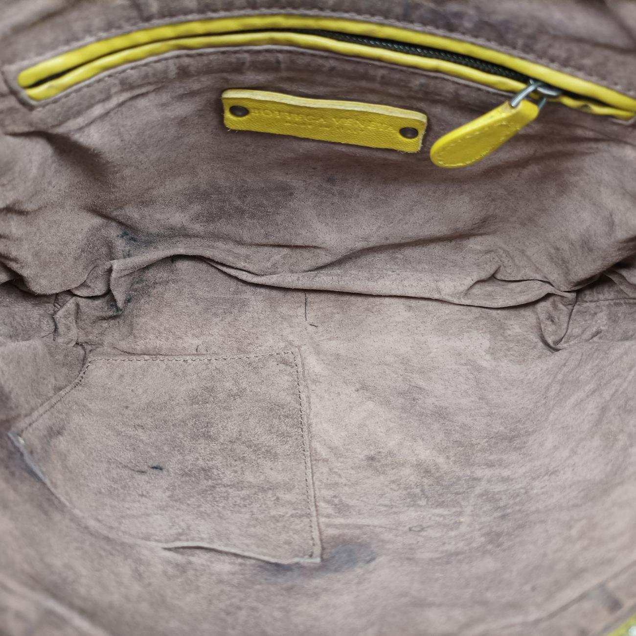 NODINI Intrecciato Yellow lambskin B03159015Tノディーニ イントレチャート イエロー ラムスキン B03159015T