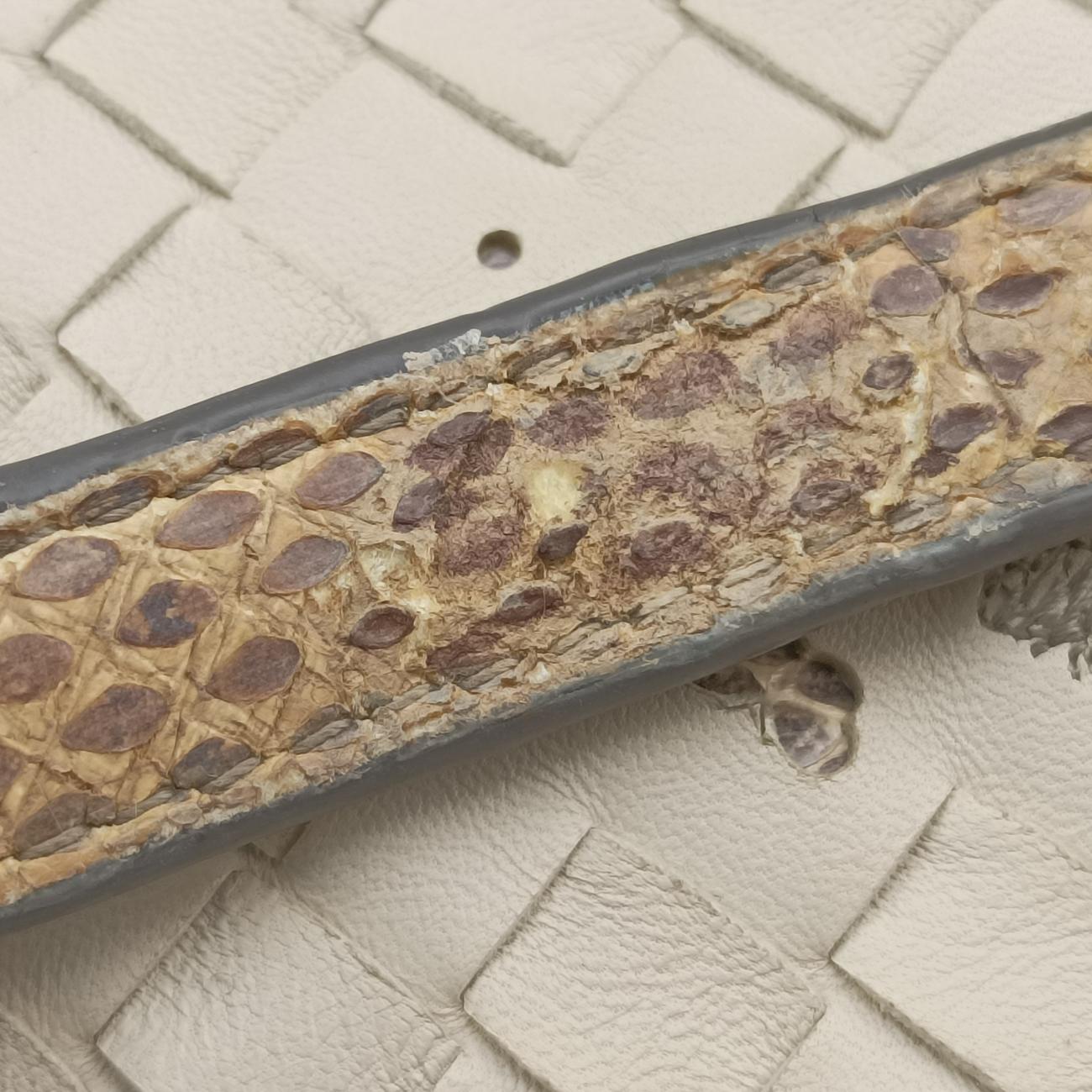 Python Mini Chester Intrecciato Ivory lambskin B07289012Cパイソン ミニチェスタ  イントレチャート アイボリー ラムスキン B07289012C