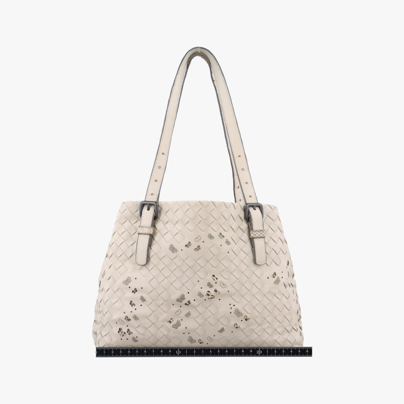 Python Mini Chester Intrecciato Ivory lambskin B07289012Cパイソン ミニチェスタ  イントレチャート アイボリー ラムスキン B07289012C