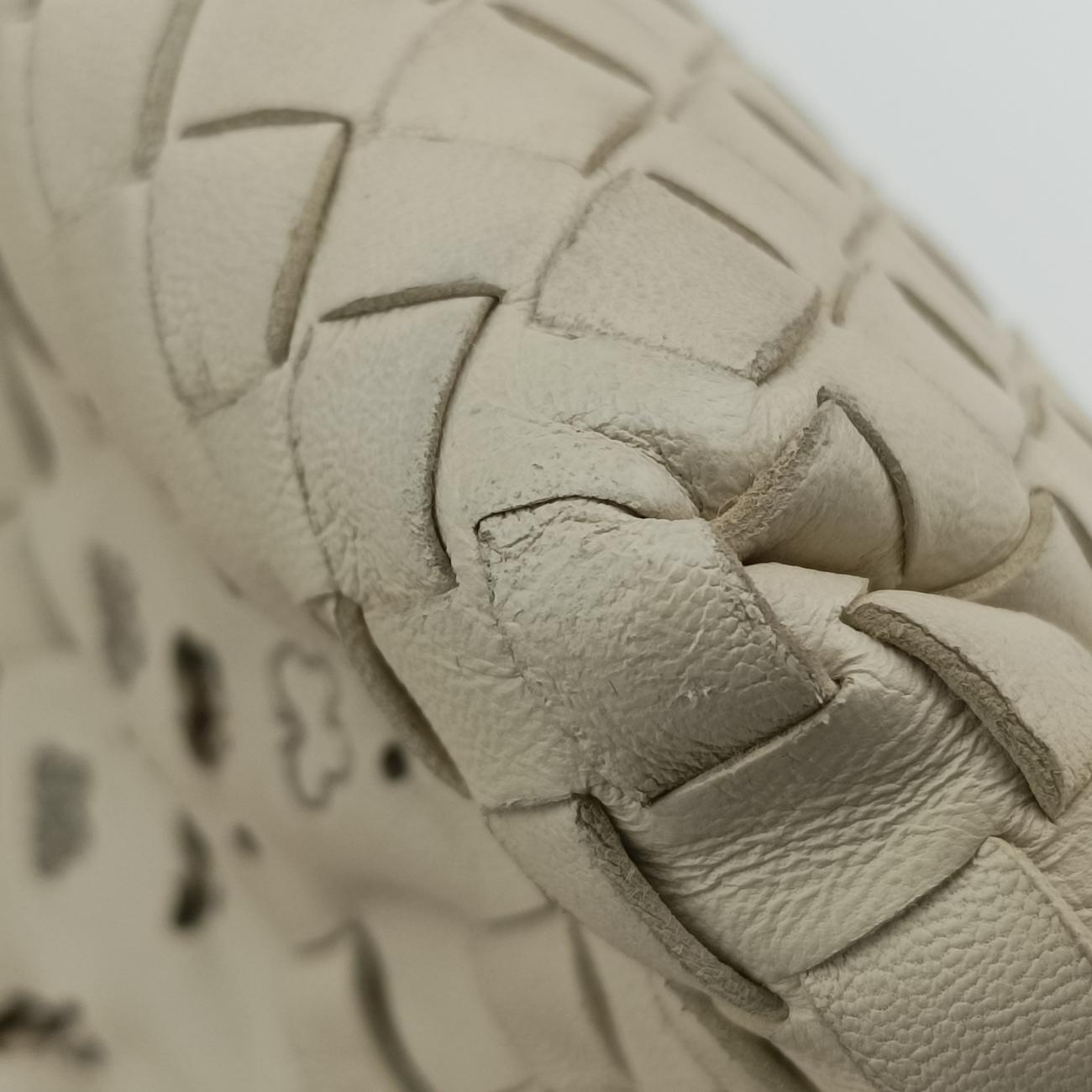Python Mini Chester Intrecciato Ivory lambskin B07289012Cパイソン ミニチェスタ  イントレチャート アイボリー ラムスキン B07289012C