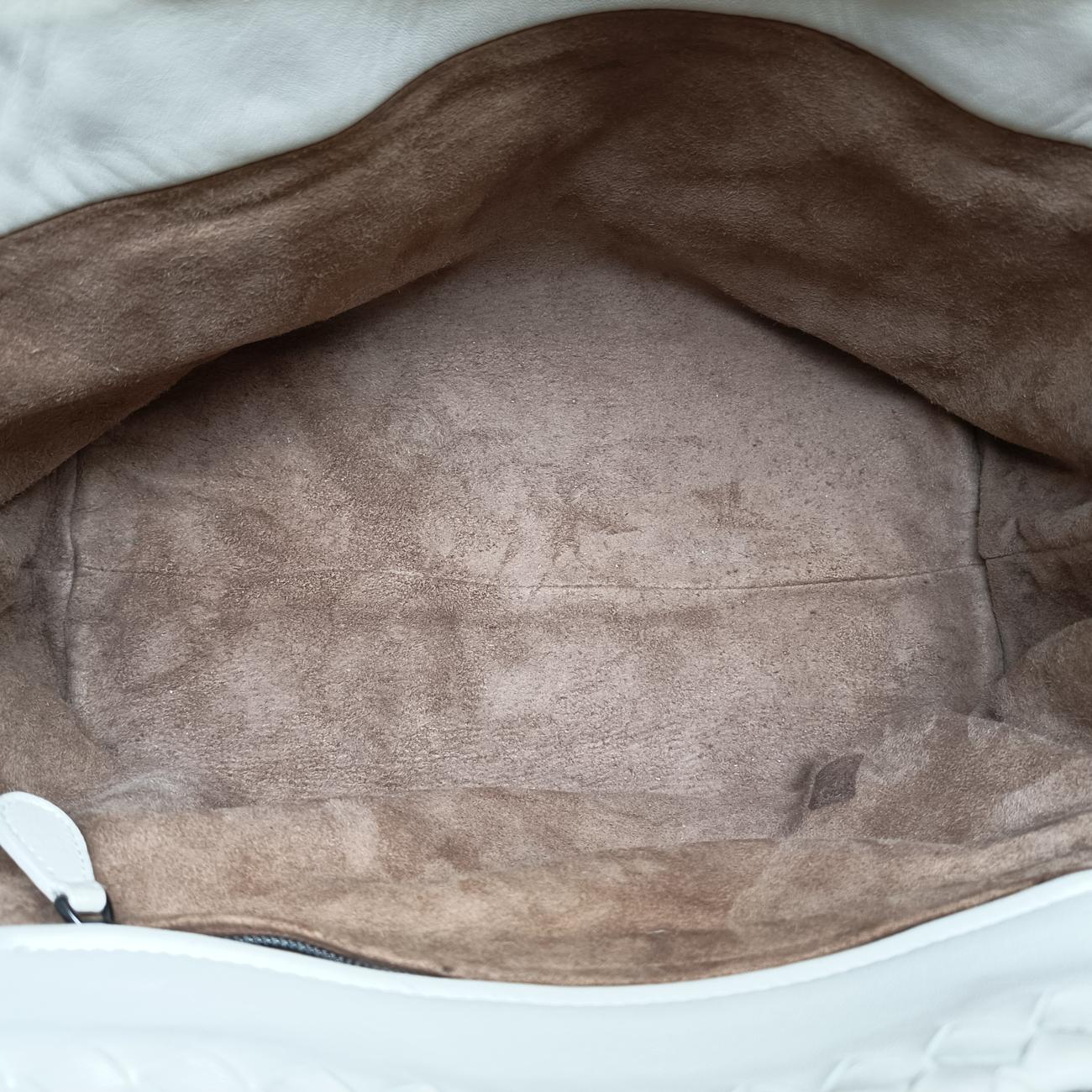 Python Mini Chester Intrecciato Ivory lambskin B07289012Cパイソン ミニチェスタ  イントレチャート アイボリー ラムスキン B07289012C