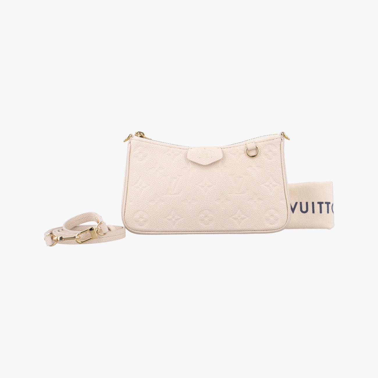 Easy PouchCrème WhiteEmbossed MonogramM81066ICチップイージーポーチクレームホワイト モノグラム アンプラントM81066ICチップ