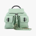 Bamboo fringe tassel Green Leather G017348622バンブー グリーン レザー 370833 G017348622
