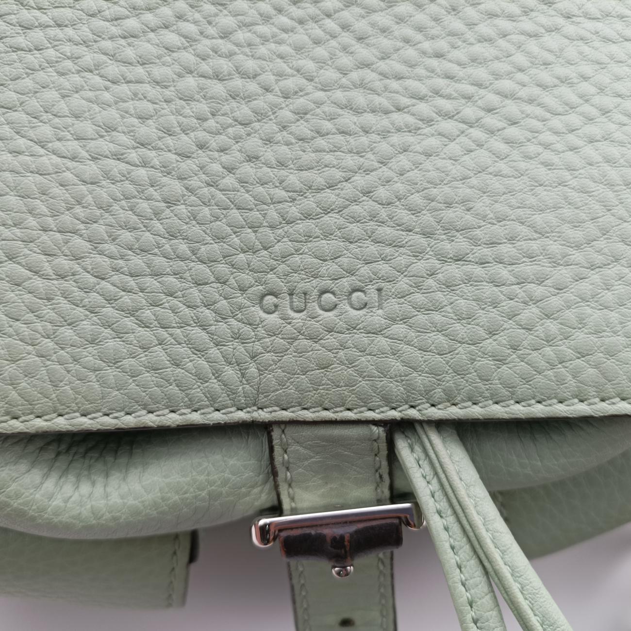 Bamboo fringe tassel Green Leather G017348622バンブー グリーン レザー 370833 G017348622