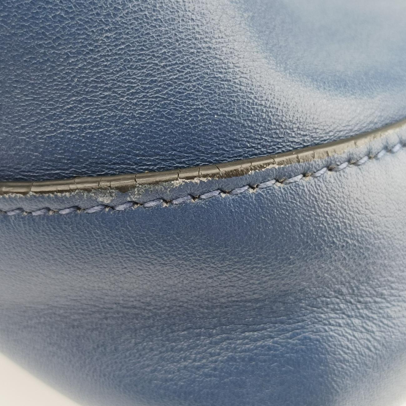 Tassel Drawstring Bucket Blue leather BR5069 7/Gタッセル ドローストリング バケツ ブルー レザー BR5069 7/G