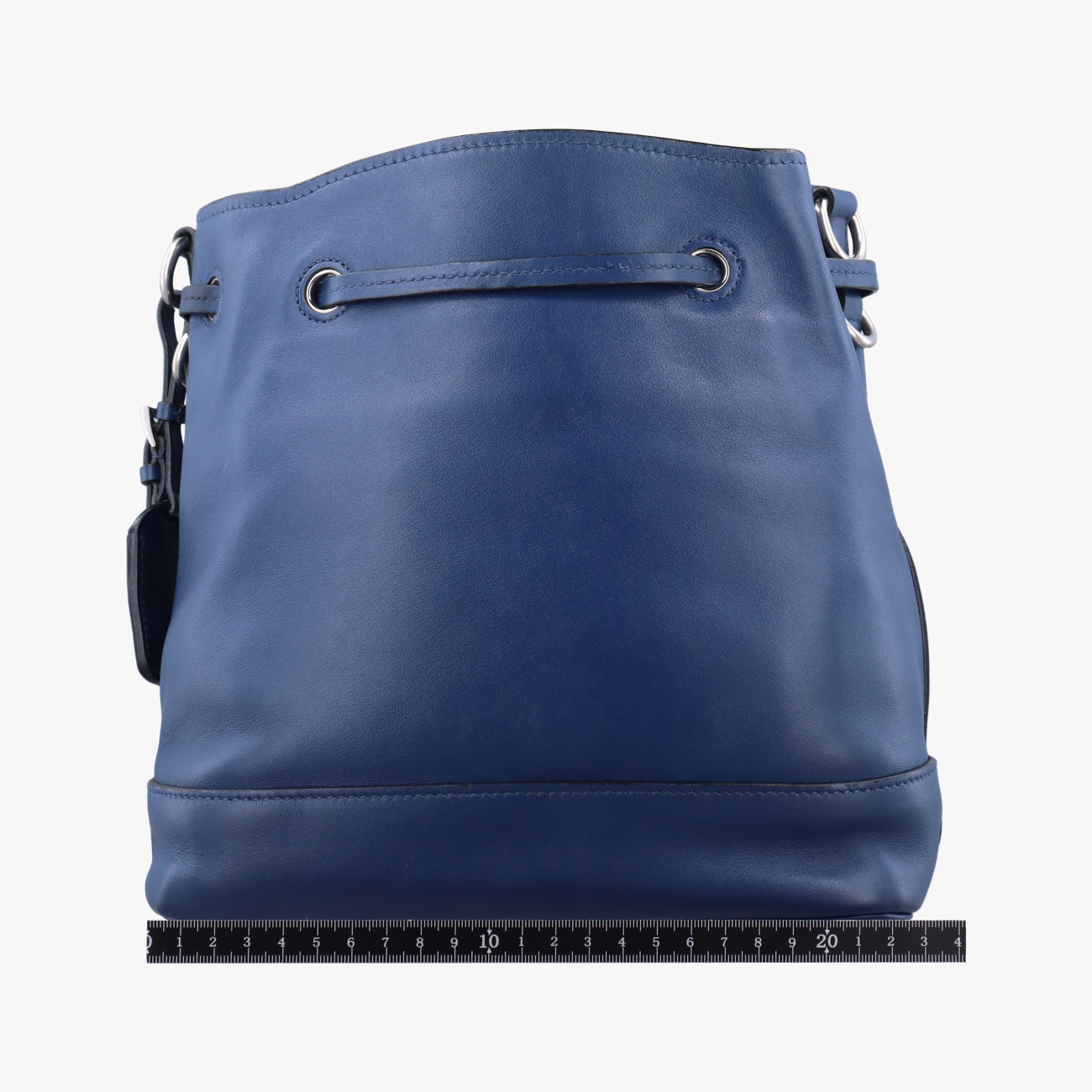 Tassel Drawstring Bucket Blue leather BR5069 7/Gタッセル ドローストリング バケツ ブルー レザー BR5069 7/G