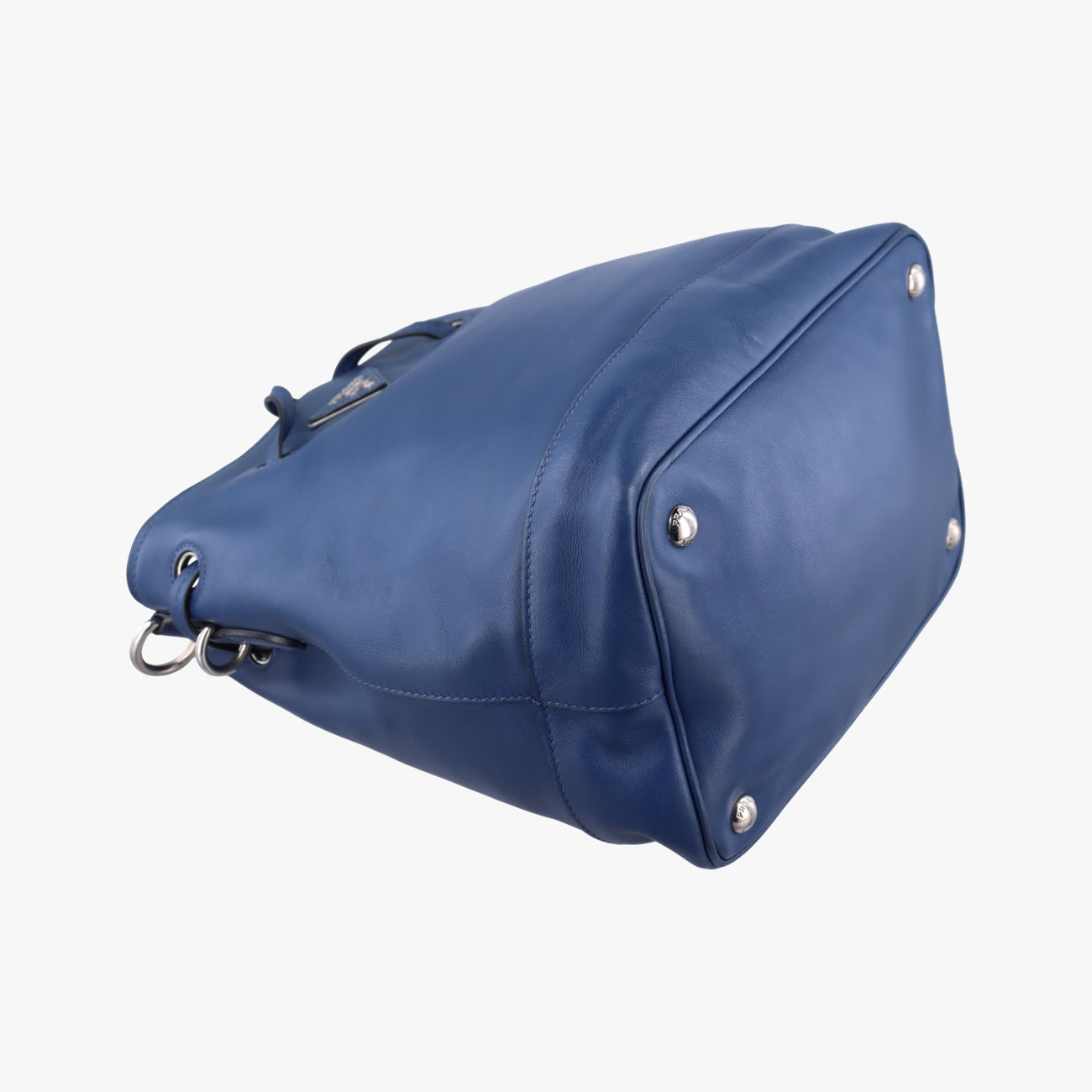 Tassel Drawstring Bucket Blue leather BR5069 7/Gタッセル ドローストリング バケツ ブルー レザー BR5069 7/G