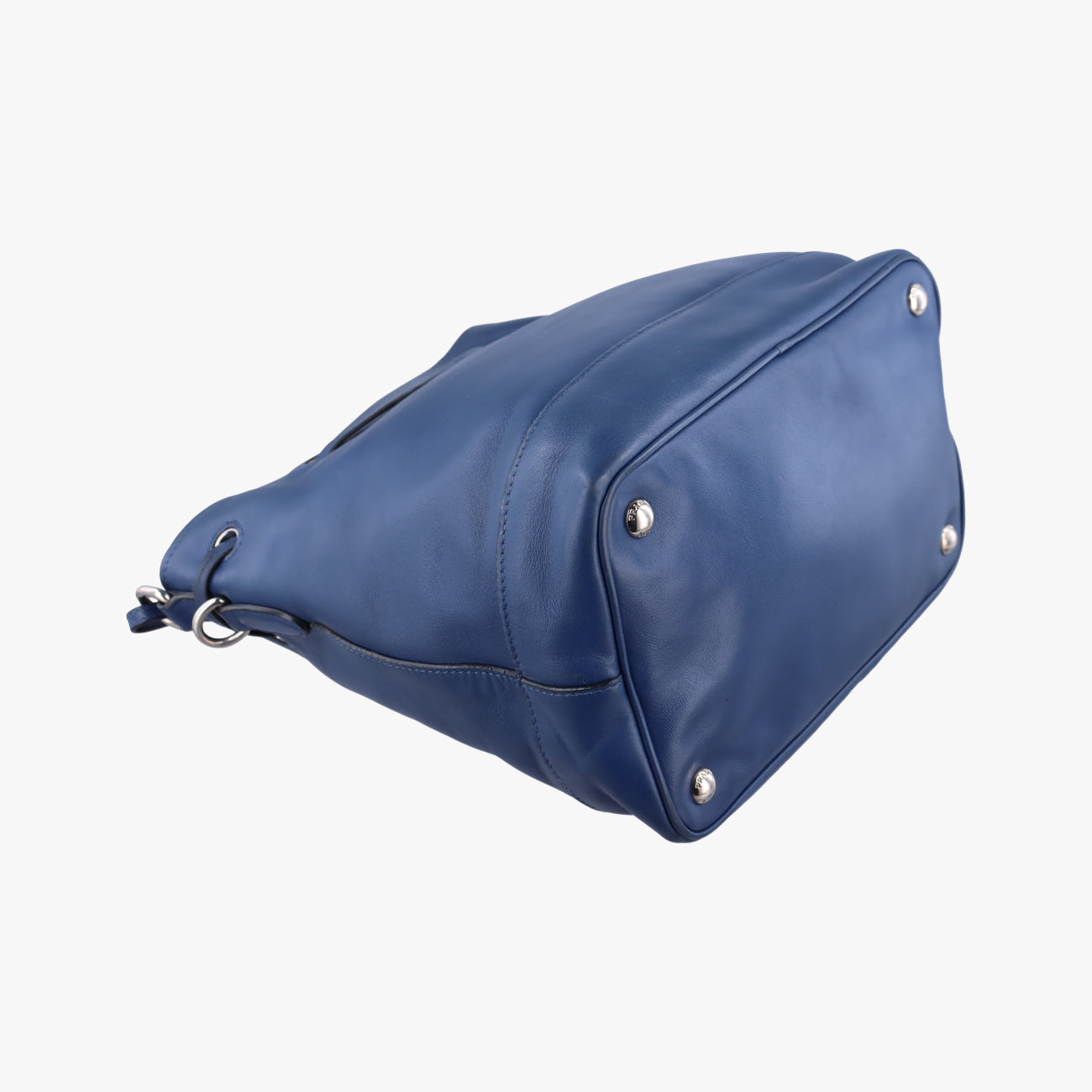 Tassel Drawstring Bucket Blue leather BR5069 7/Gタッセル ドローストリング バケツ ブルー レザー BR5069 7/G