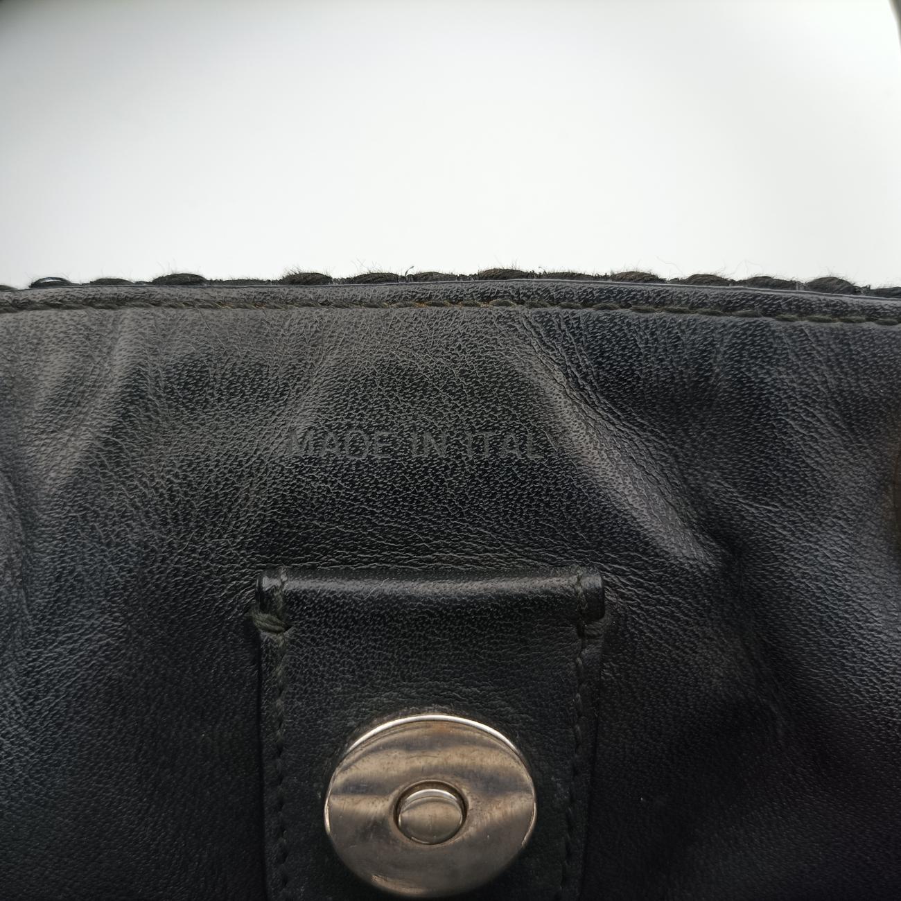 Lady Dior Black tweed×Leather 09-MA-0175レディディオール ブラック ツイード×レザー 09-MA-0175