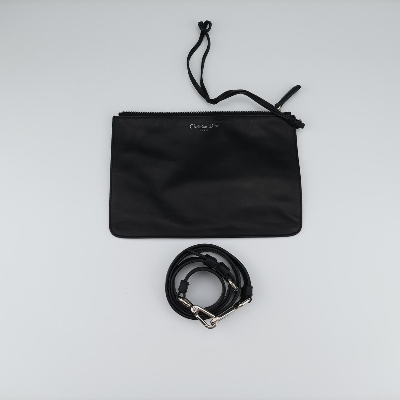 Lady Dior Black tweed×Leather 09-MA-0175レディディオール ブラック ツイード×レザー 09-MA-0175