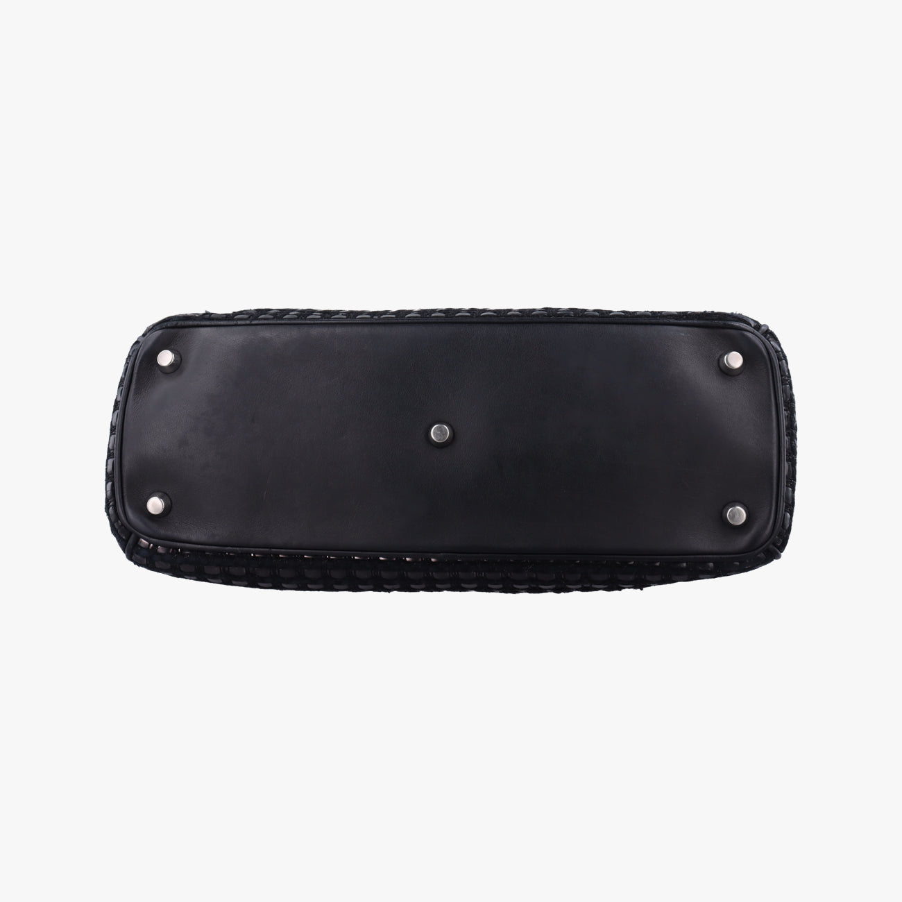 Lady Dior Black tweed×Leather 09-MA-0175レディディオール ブラック ツイード×レザー 09-MA-0175