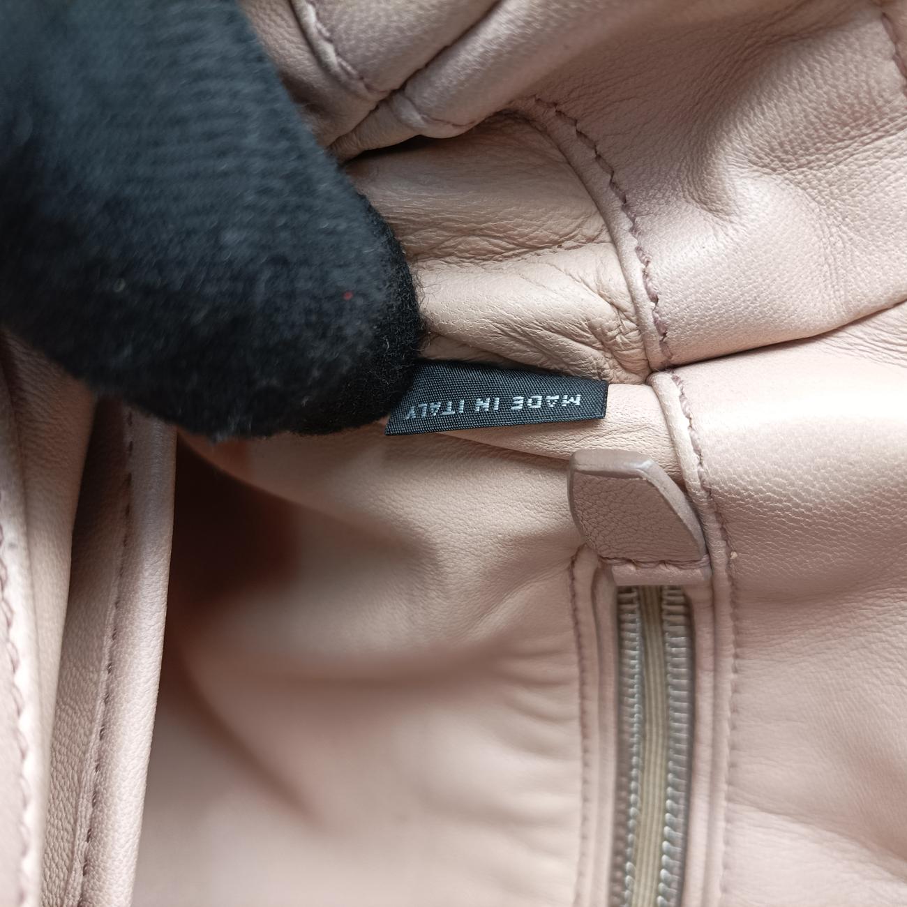 Gaufre Logo FlapPinkNappa LeatherBT09397/Qギャザーピンクナッパレザー BT09397/Q