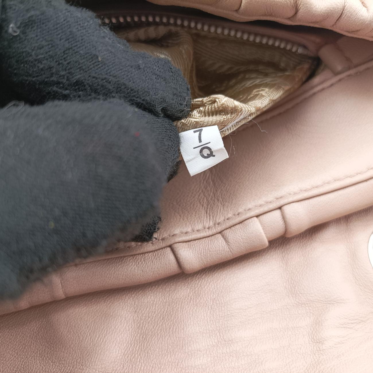 Gaufre Logo FlapPinkNappa LeatherBT09397/Qギャザーピンクナッパレザー BT09397/Q