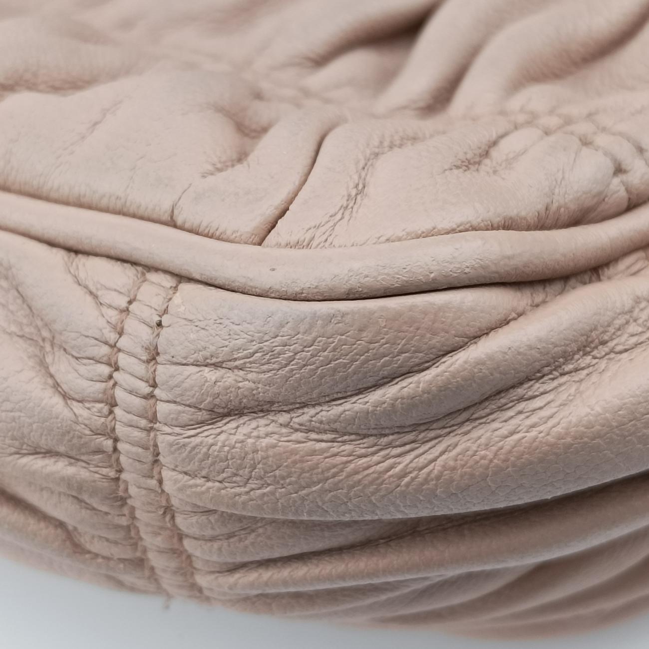 Gaufre Logo FlapPinkNappa LeatherBT09397/Qギャザーピンクナッパレザー BT09397/Q