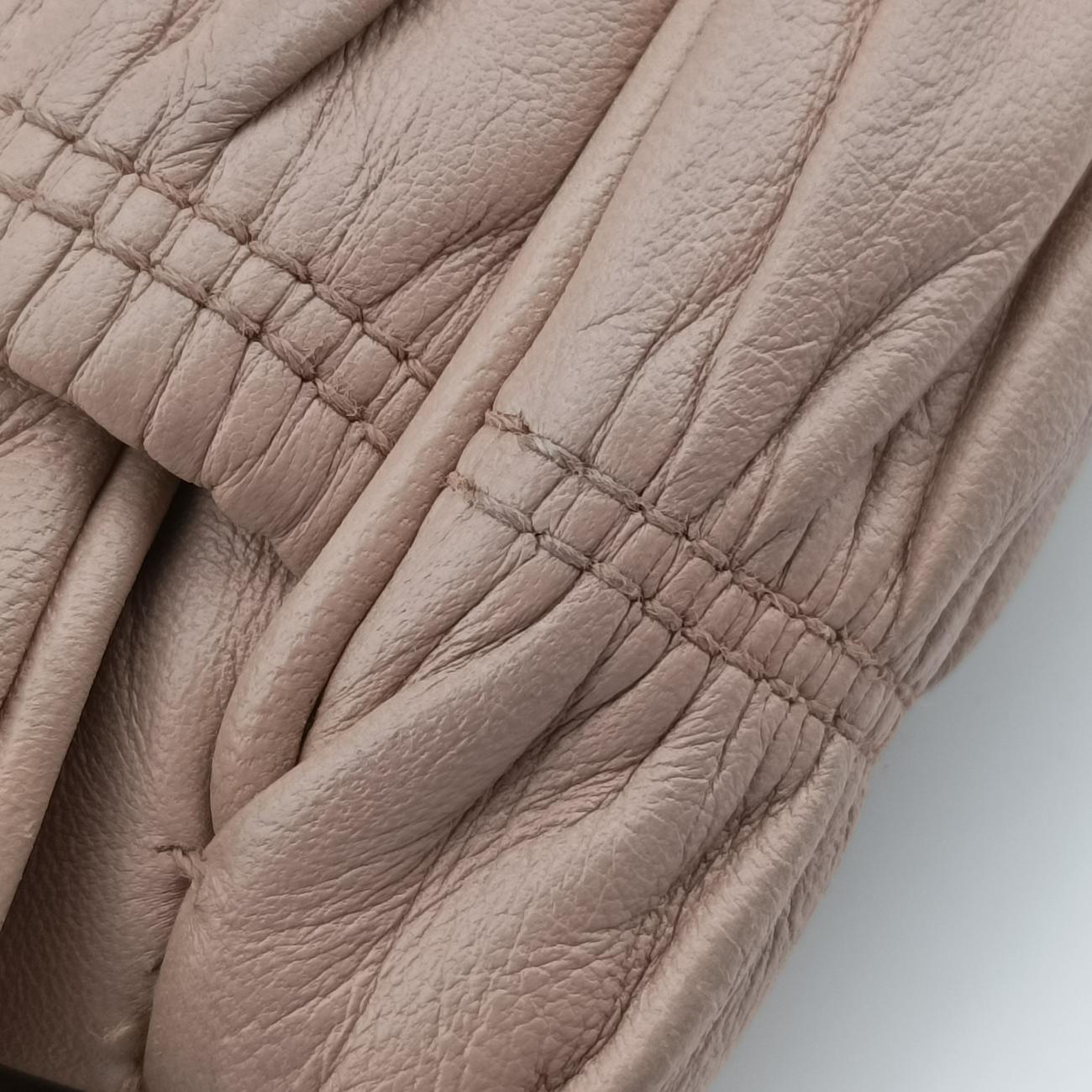 Gaufre Logo FlapPinkNappa LeatherBT09397/Qギャザーピンクナッパレザー BT09397/Q