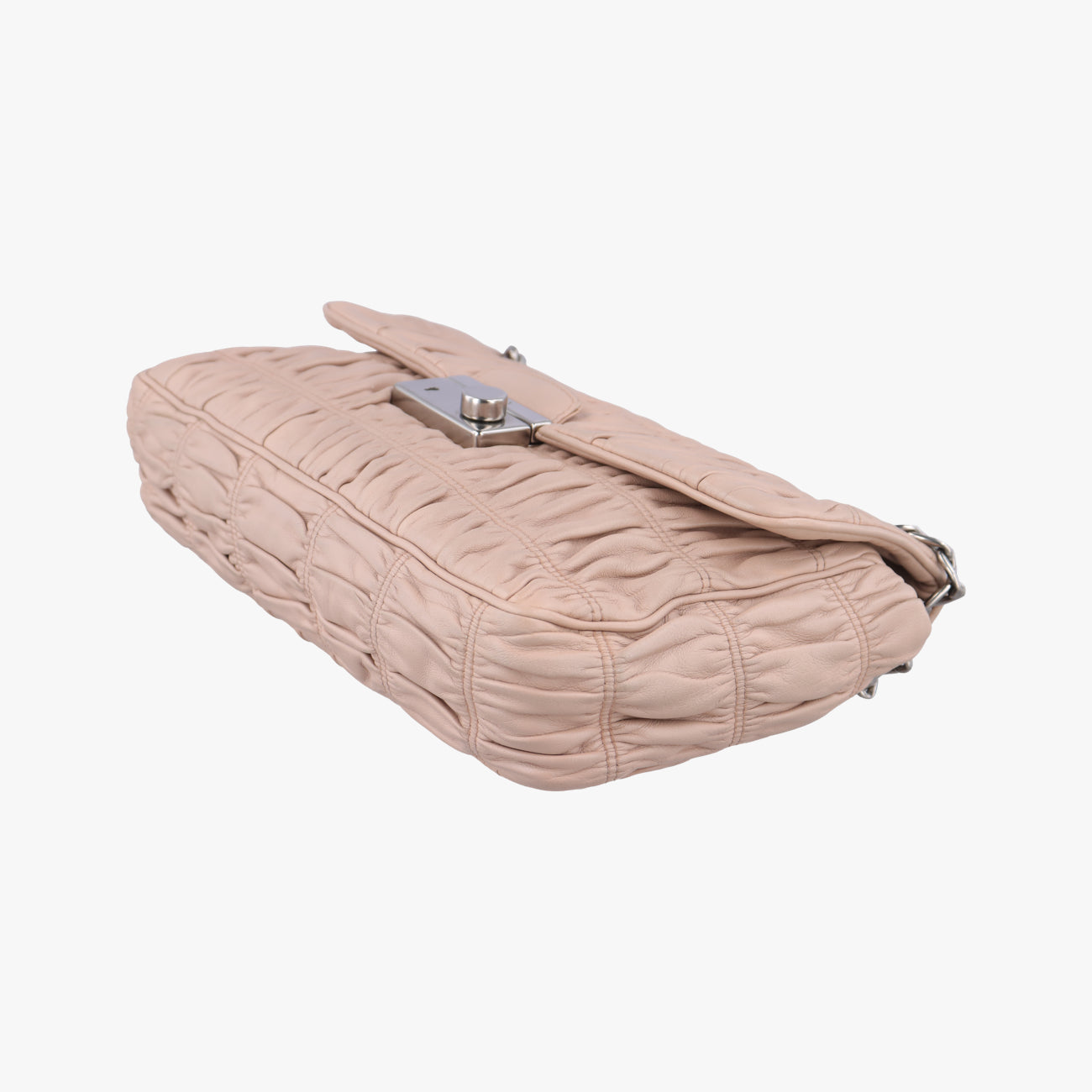 Gaufre Logo FlapPinkNappa LeatherBT09397/Qギャザーピンクナッパレザー BT09397/Q