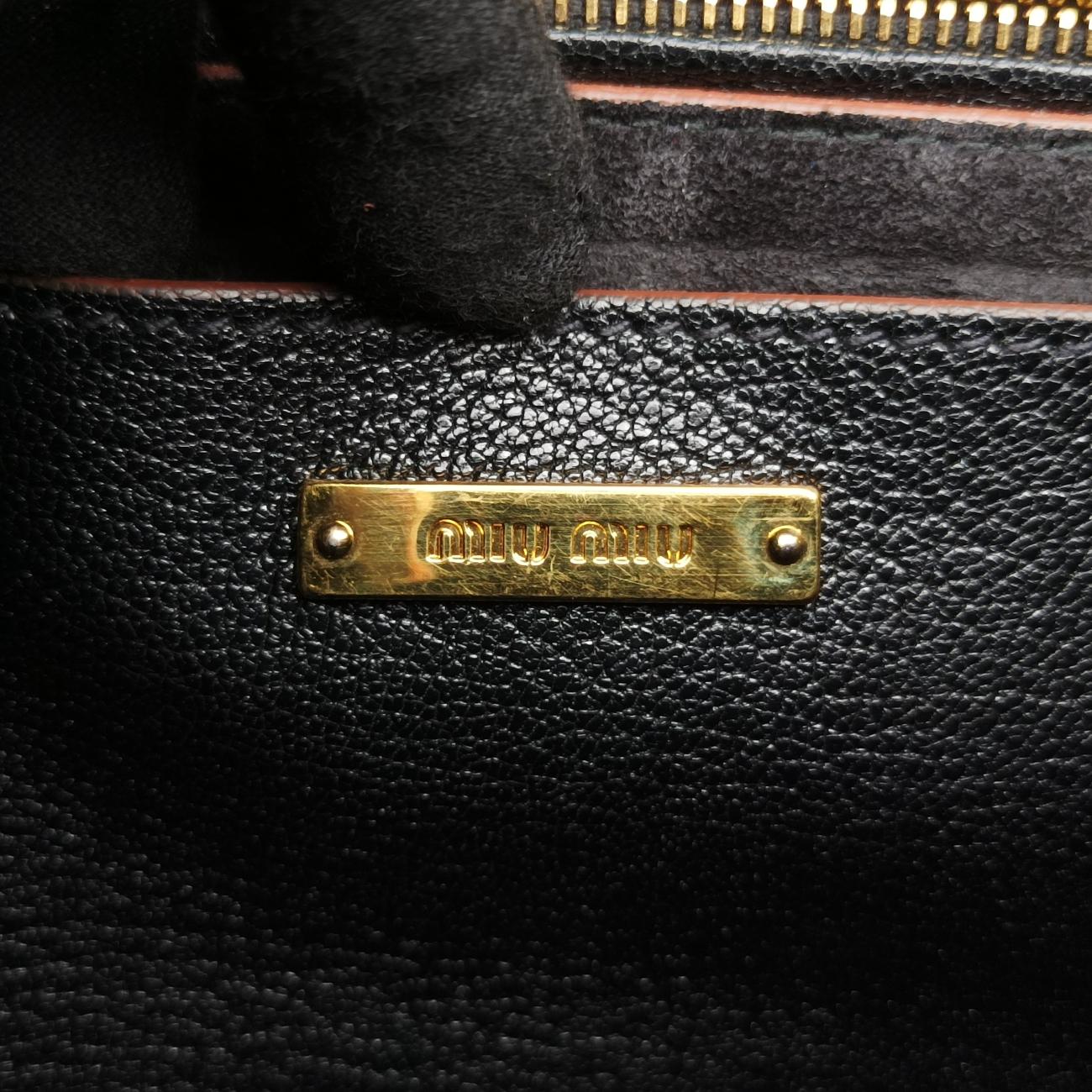 Miu Lady Black Leather 235ミュウレディ ブラック レザー 235