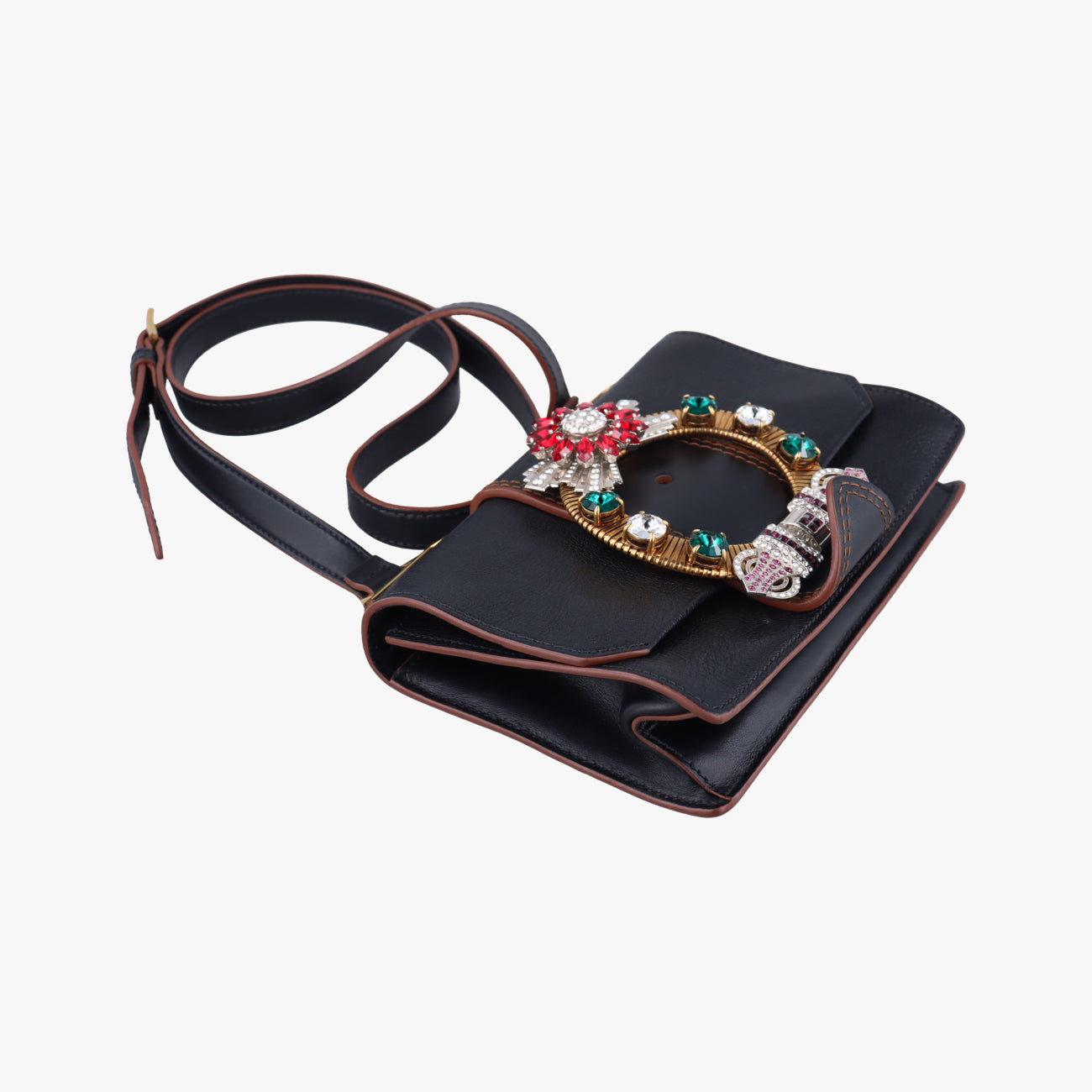 Miu Lady Black Leather 235ミュウレディ ブラック レザー 235