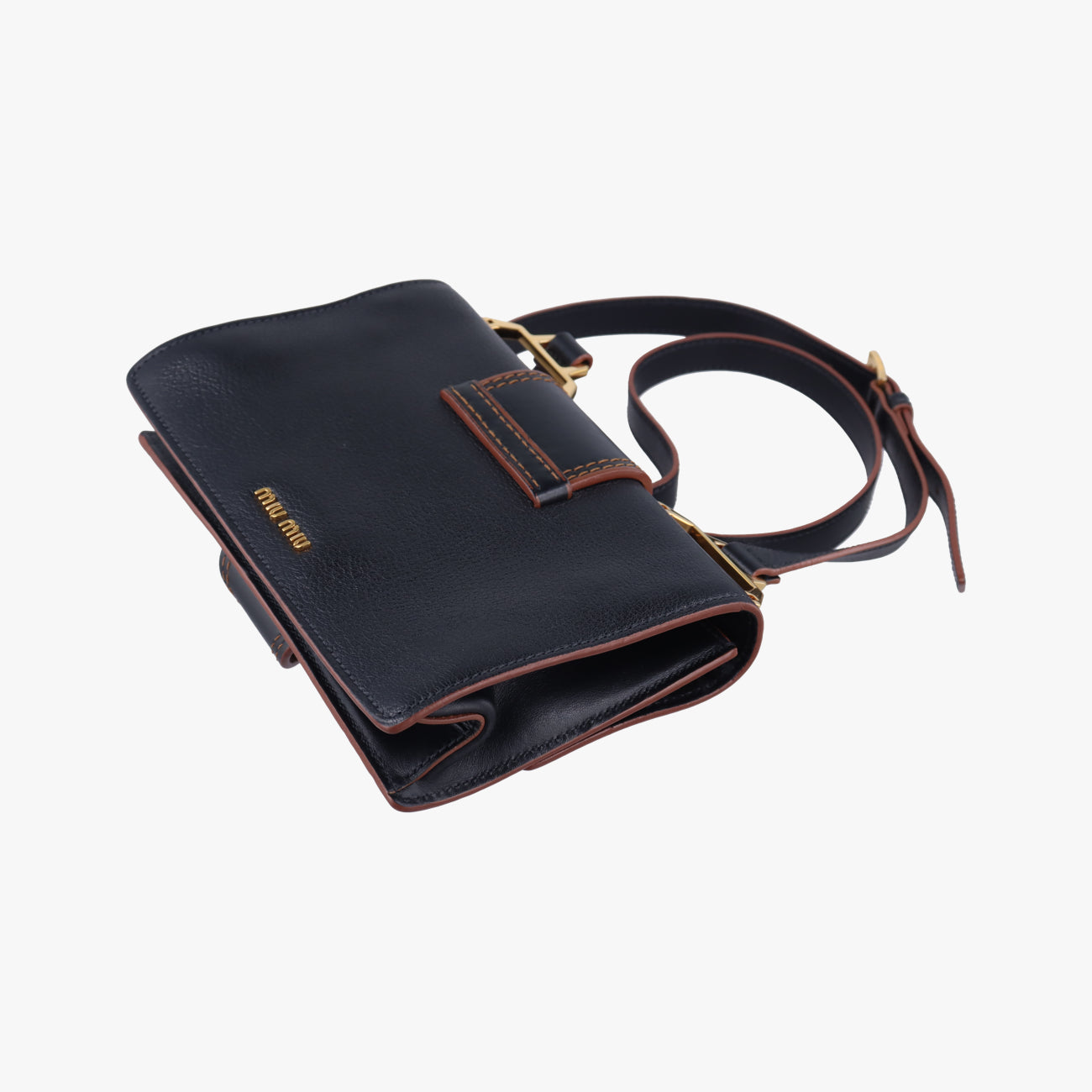 Miu Lady Black Leather 235ミュウレディ ブラック レザー 235