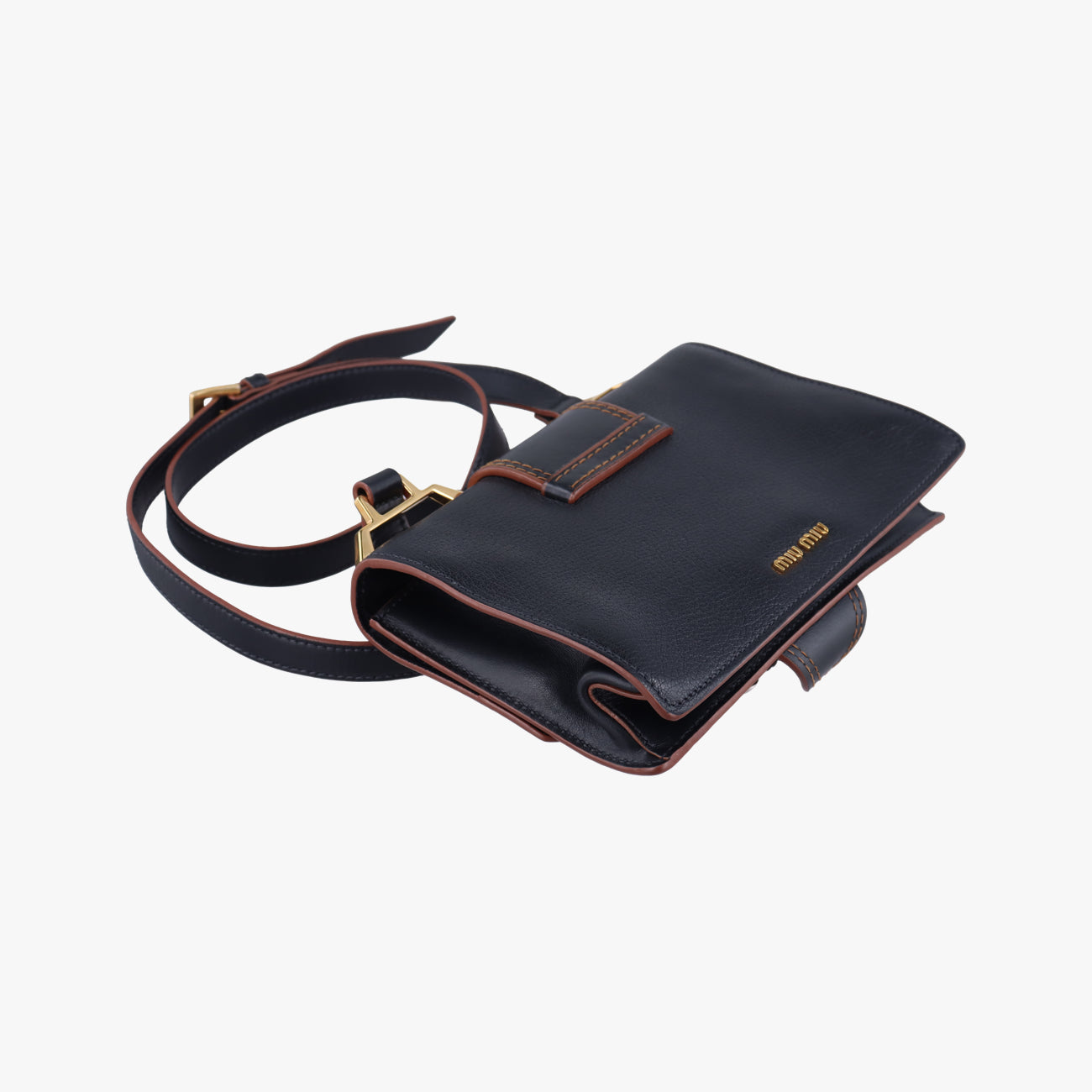 Miu Lady Black Leather 235ミュウレディ ブラック レザー 235