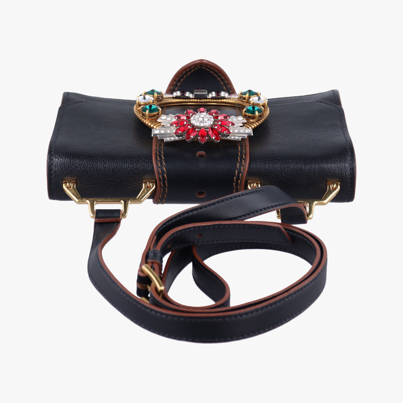 Miu Lady Black Leather 235ミュウレディ ブラック レザー 235