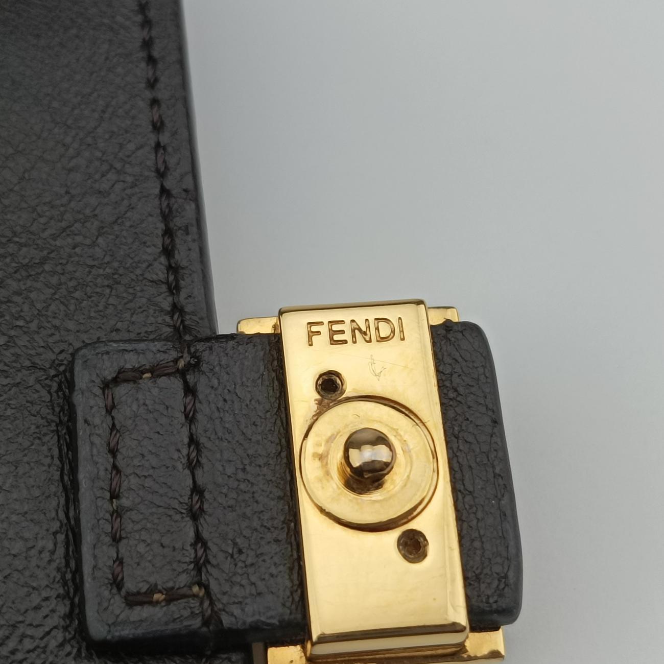 Nano Baguette Charm Brown PVC coated canvas 7AR844 7AR844-A9YH-208-0189ナノ バゲット チャーム ブラウン PVCコーティングキャンバス 7AR844 7AR844-A9YH-208-0189