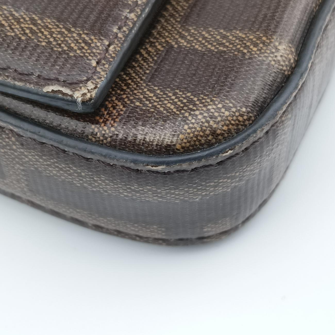 Nano Baguette Charm Brown PVC coated canvas 7AR844 7AR844-A9YH-208-0189ナノ バゲット チャーム ブラウン PVCコーティングキャンバス 7AR844 7AR844-A9YH-208-0189