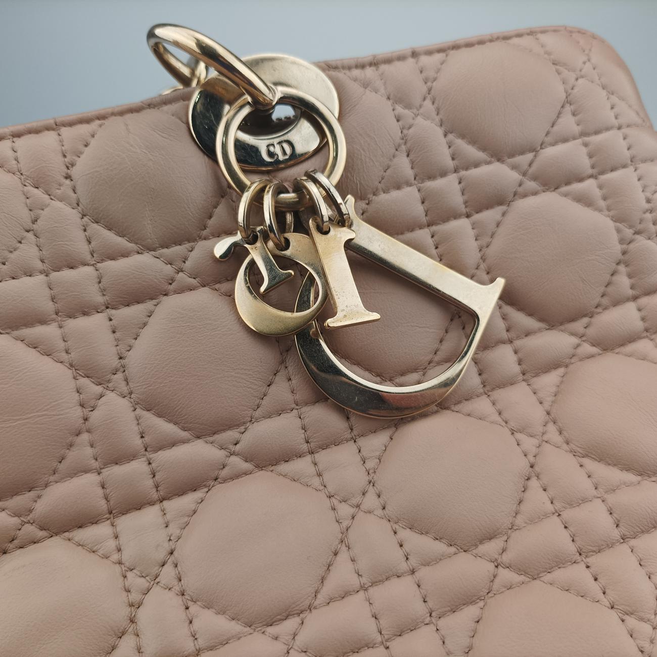 Cannage Dior Soft ShoppingBeigelambskin17-BO-0164カナージュ ディオール ソフト ショッピングベージュラムスキン17-BO-0164