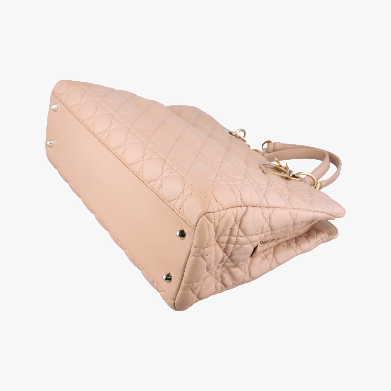 Cannage Dior Soft ShoppingBeigelambskin17-BO-0164カナージュ ディオール ソフト ショッピングベージュラムスキン17-BO-0164