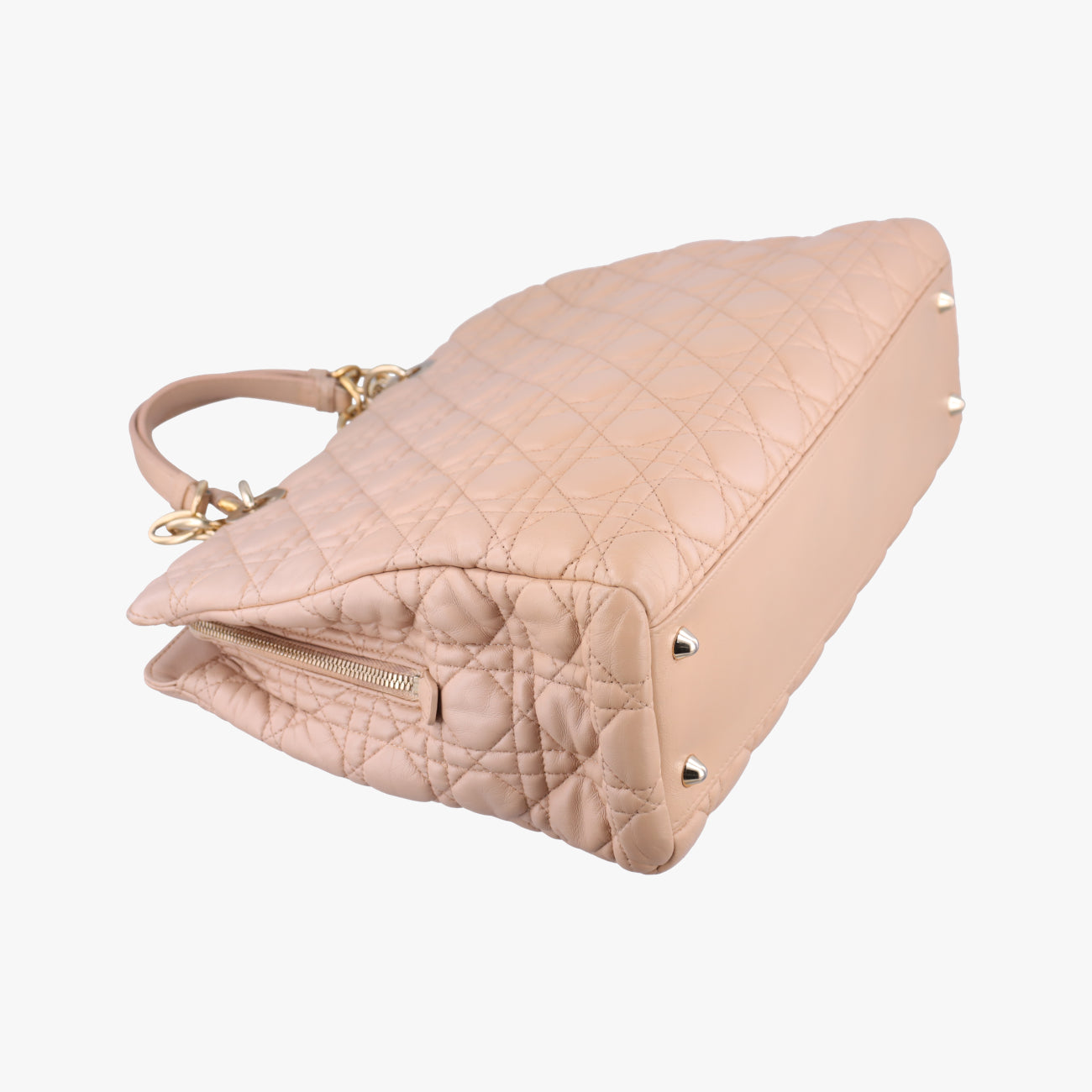 Cannage Dior Soft ShoppingBeigelambskin17-BO-0164カナージュ ディオール ソフト ショッピングベージュラムスキン17-BO-0164