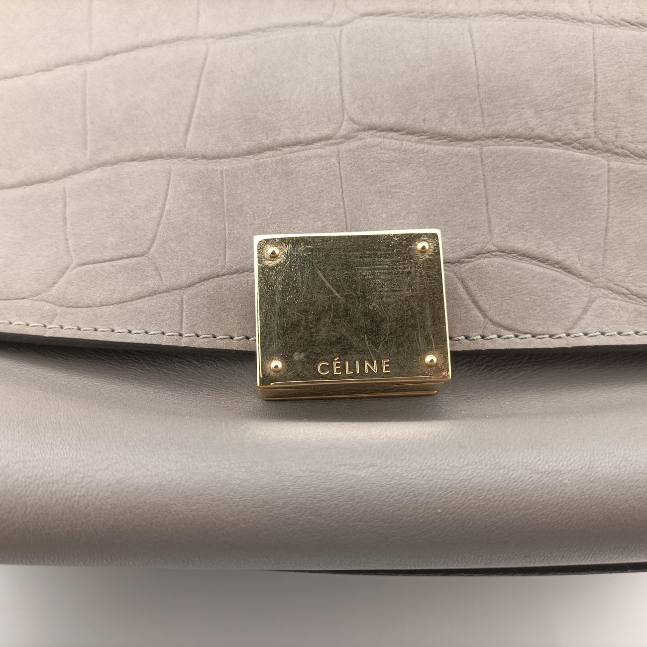 Trapèze Grey Leather x suede F-MP-0142トラペーズ グレー レザー×スエード F-MP-0142