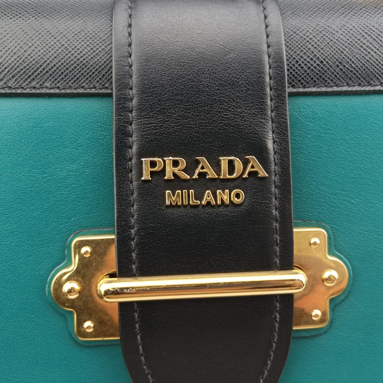 Cahier Green×black Leather 1BD045 25カイエ グリーン×ブラック レザー 1BD045 25