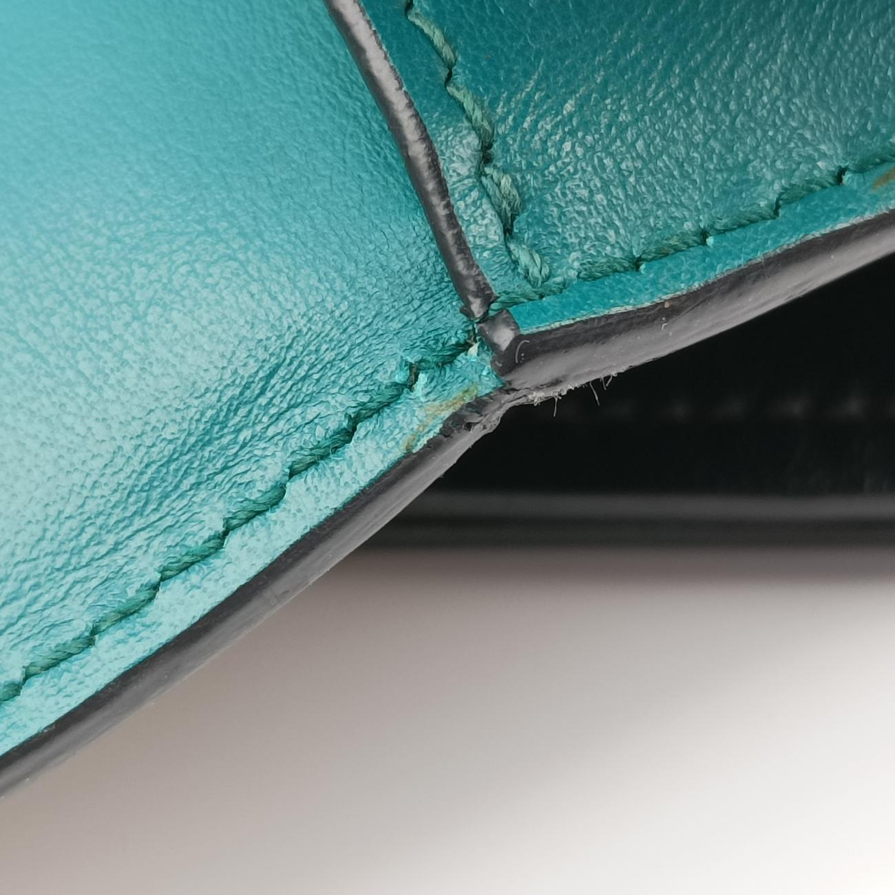 Cahier Green×black Leather 1BD045 25カイエ グリーン×ブラック レザー 1BD045 25