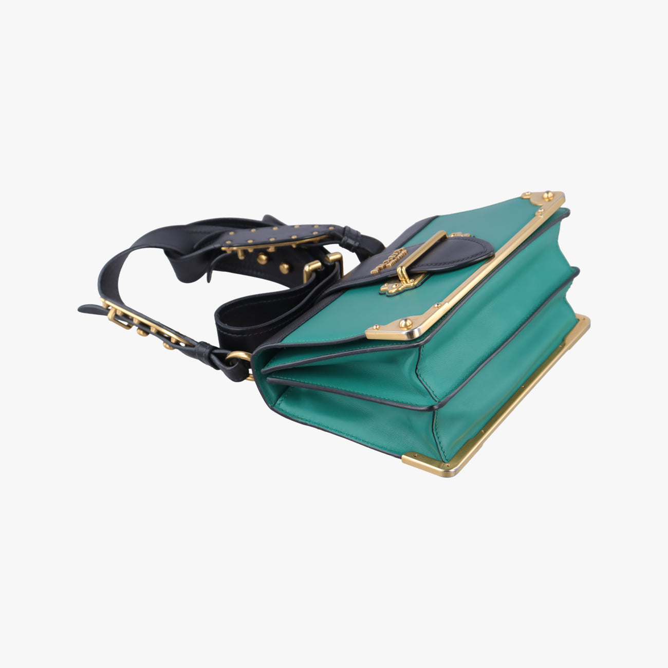 Cahier Green×black Leather 1BD045 25カイエ グリーン×ブラック レザー 1BD045 25