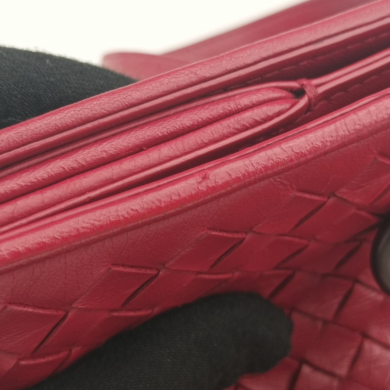 Intrecciato Red lambskin B06290063Aイントレチャート レッド ラムスキン B06290063A